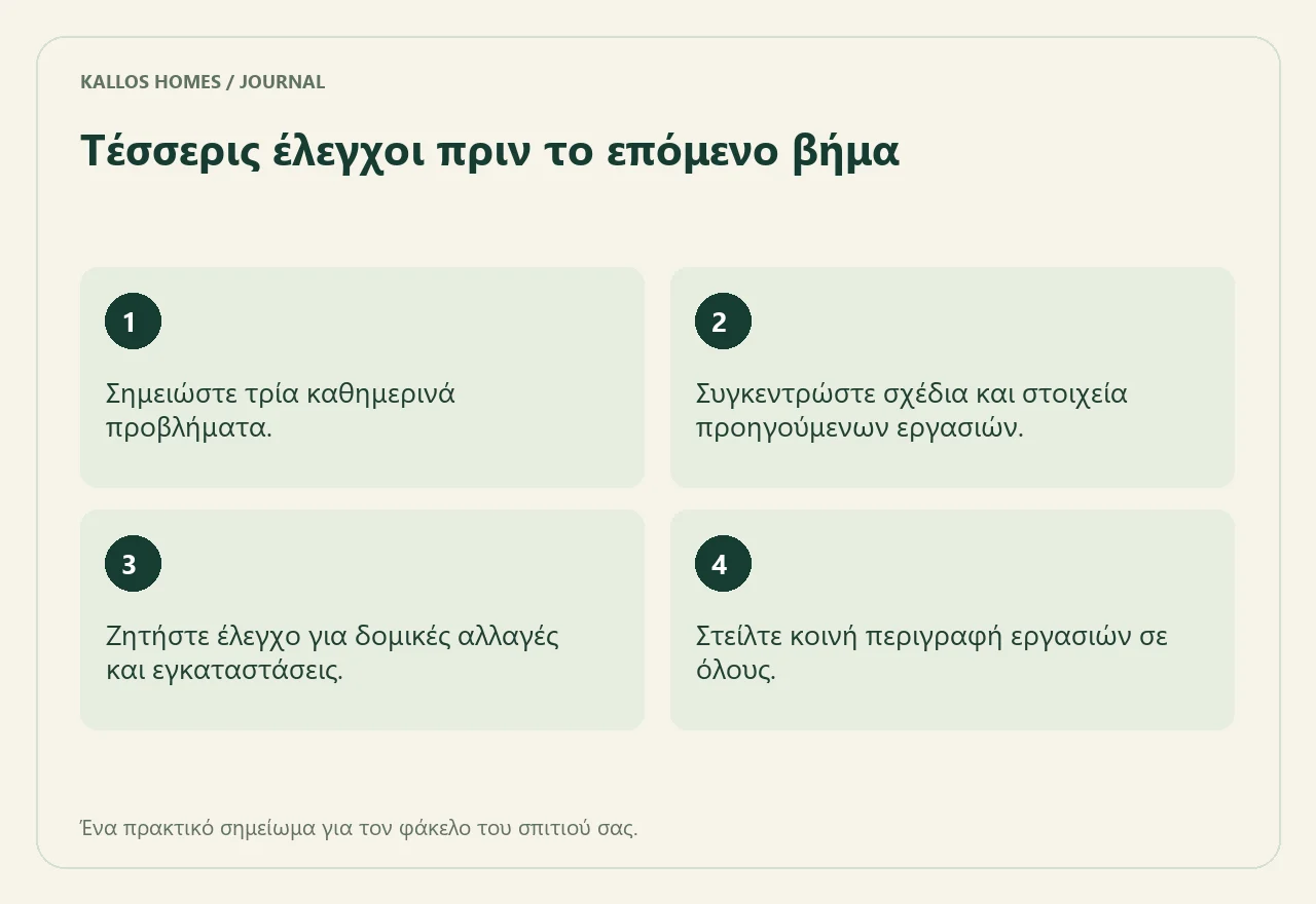 Οπτική σύνοψη των τεσσάρων σημείων του παραπάνω καταλόγου.