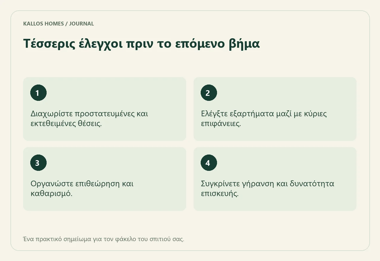 Οπτική σύνοψη των τεσσάρων σημείων του παραπάνω καταλόγου.