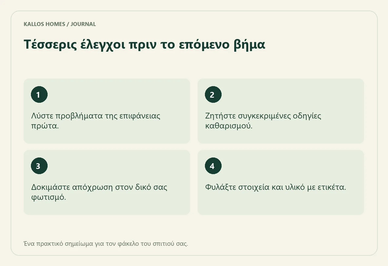 Οπτική σύνοψη των τεσσάρων σημείων του παραπάνω καταλόγου.