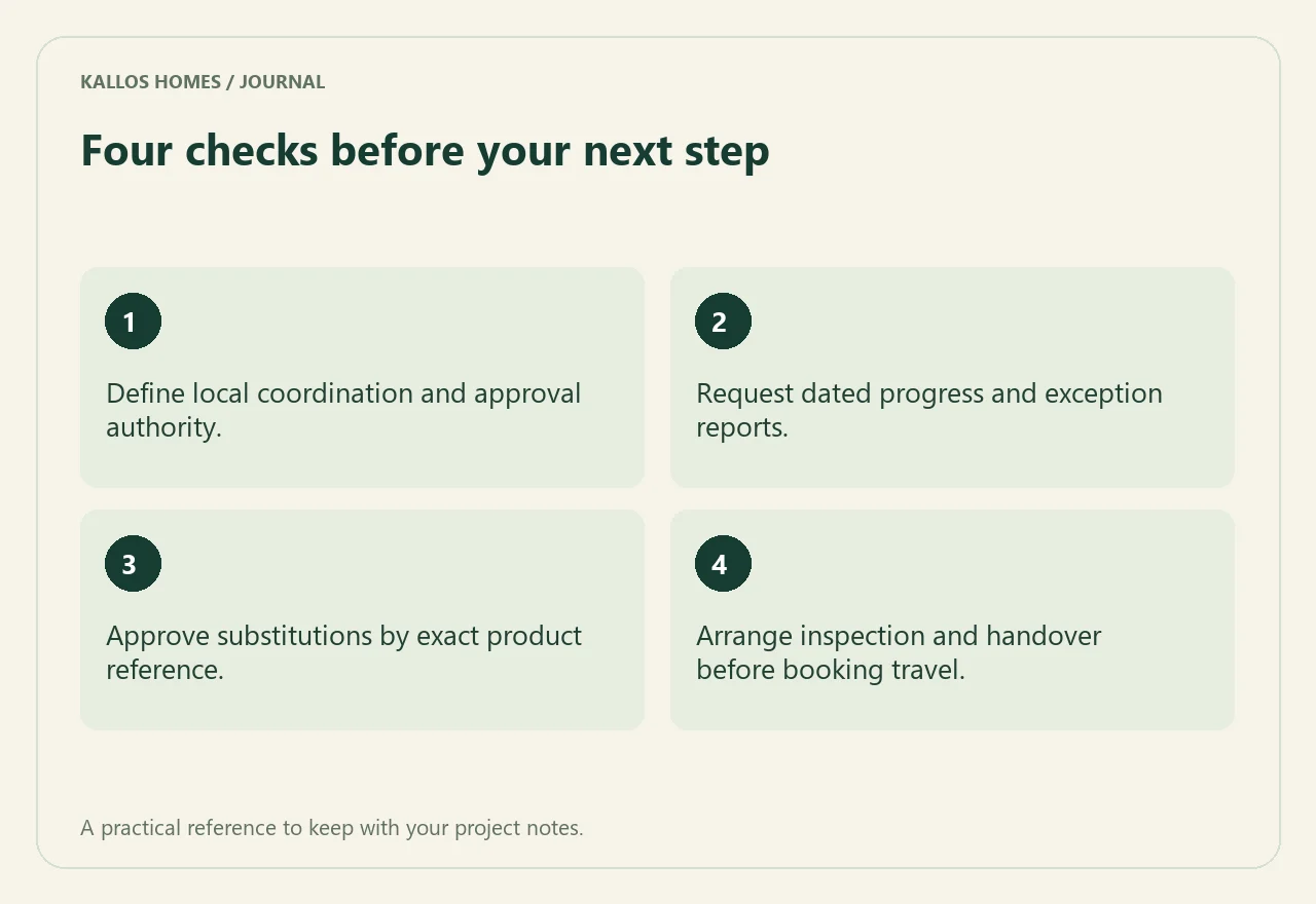 Visual summary of the four checklist points above.