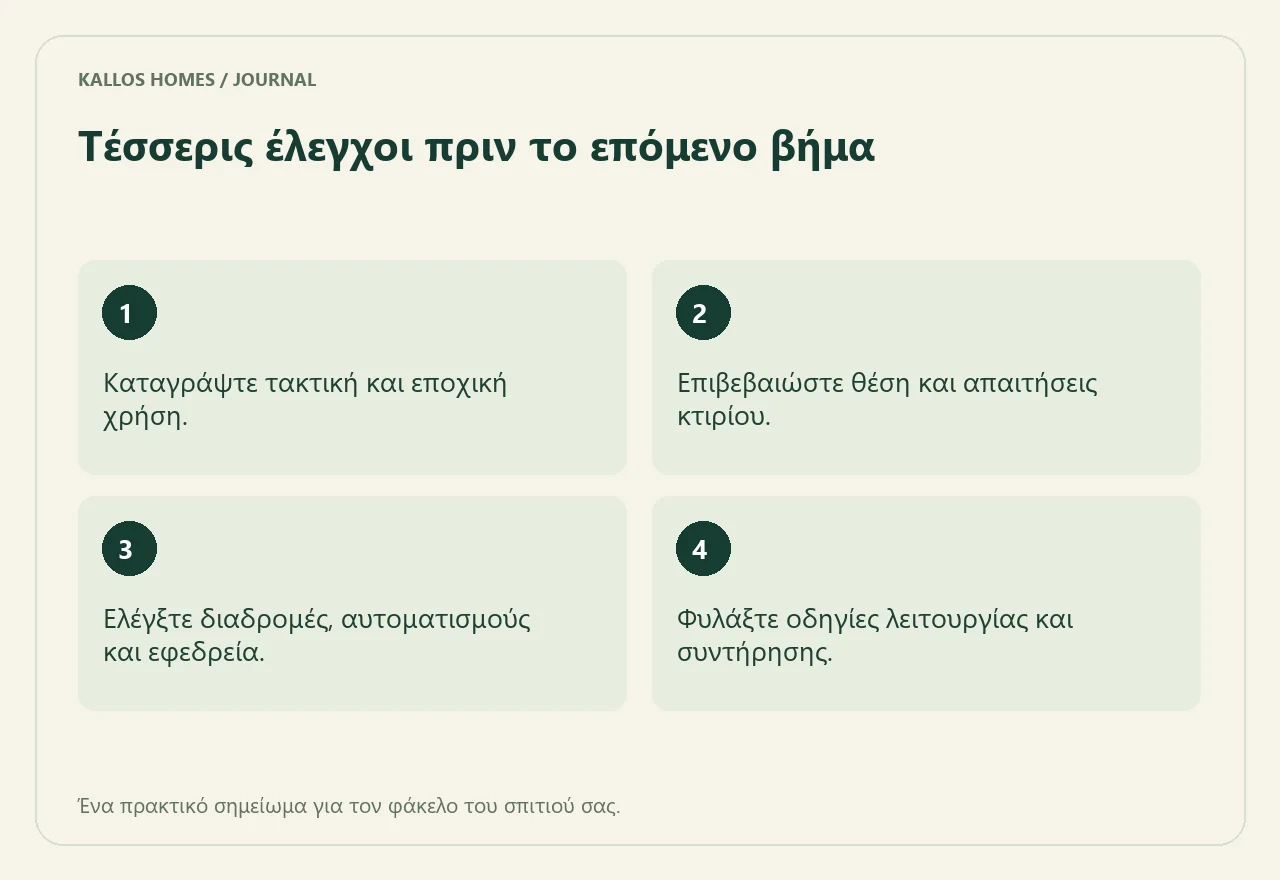 Οπτική σύνοψη των τεσσάρων σημείων του παραπάνω καταλόγου.