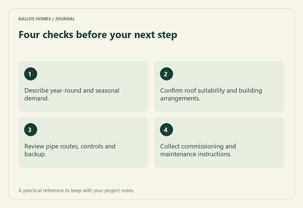Visual summary of the four checklist points above.